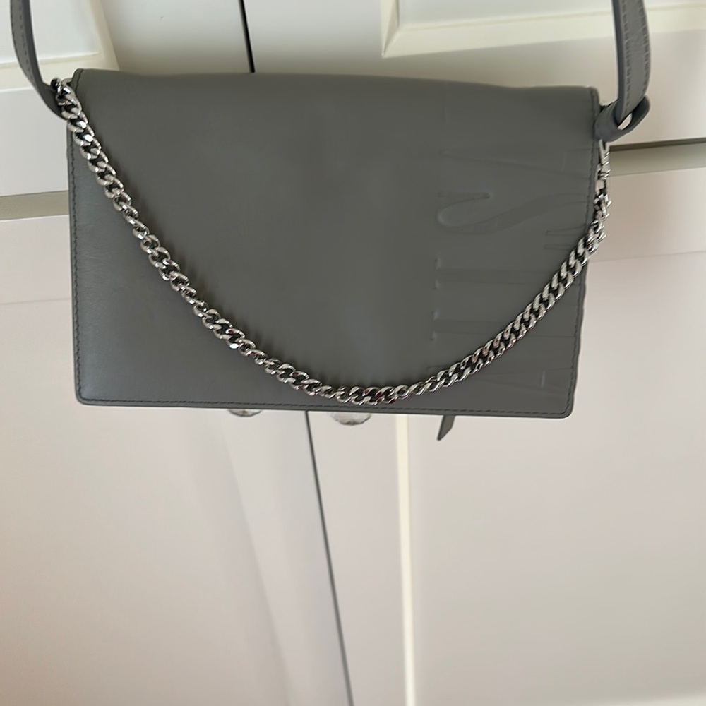 All Saints Grey Leather Crossbody